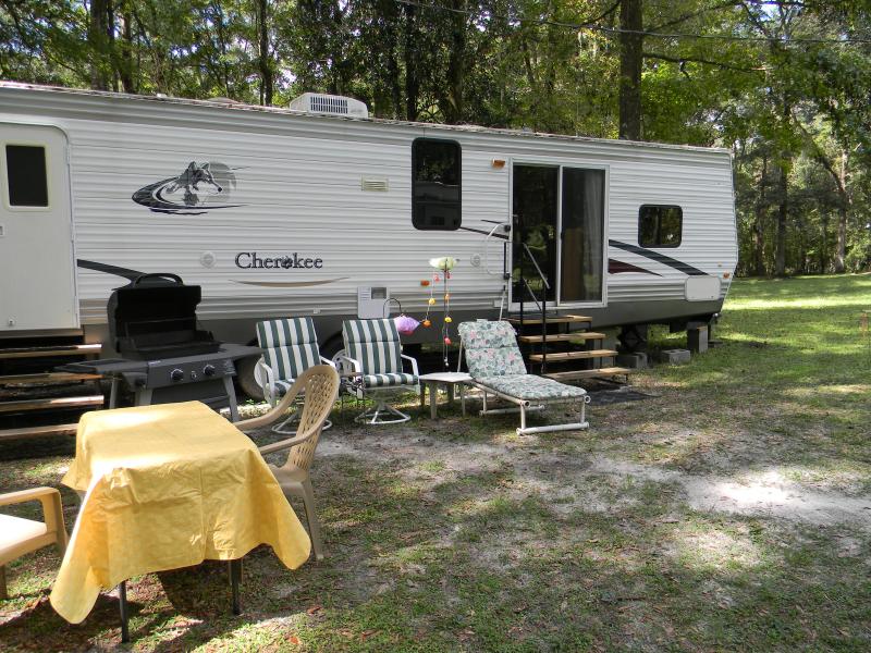 Picnic area, gas barbecue